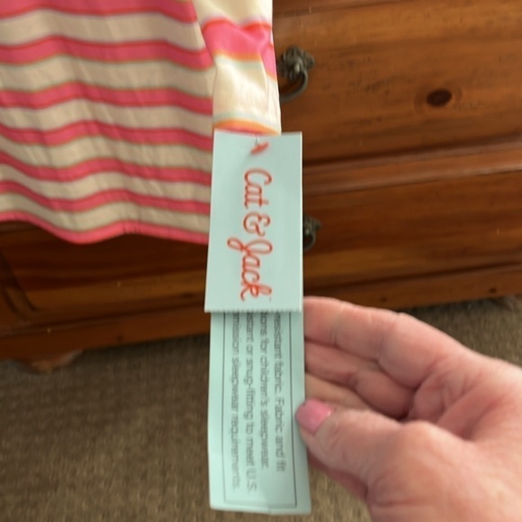 NWT Cat & Jack Pink And Cream Dress Size 14 - Picture 3 of 8